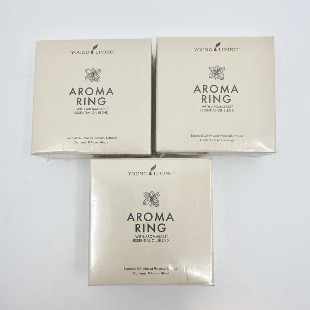 Young Living Aroma Ring Aromaease Blend Essential Oil 24 Rings 3 Boxes New!